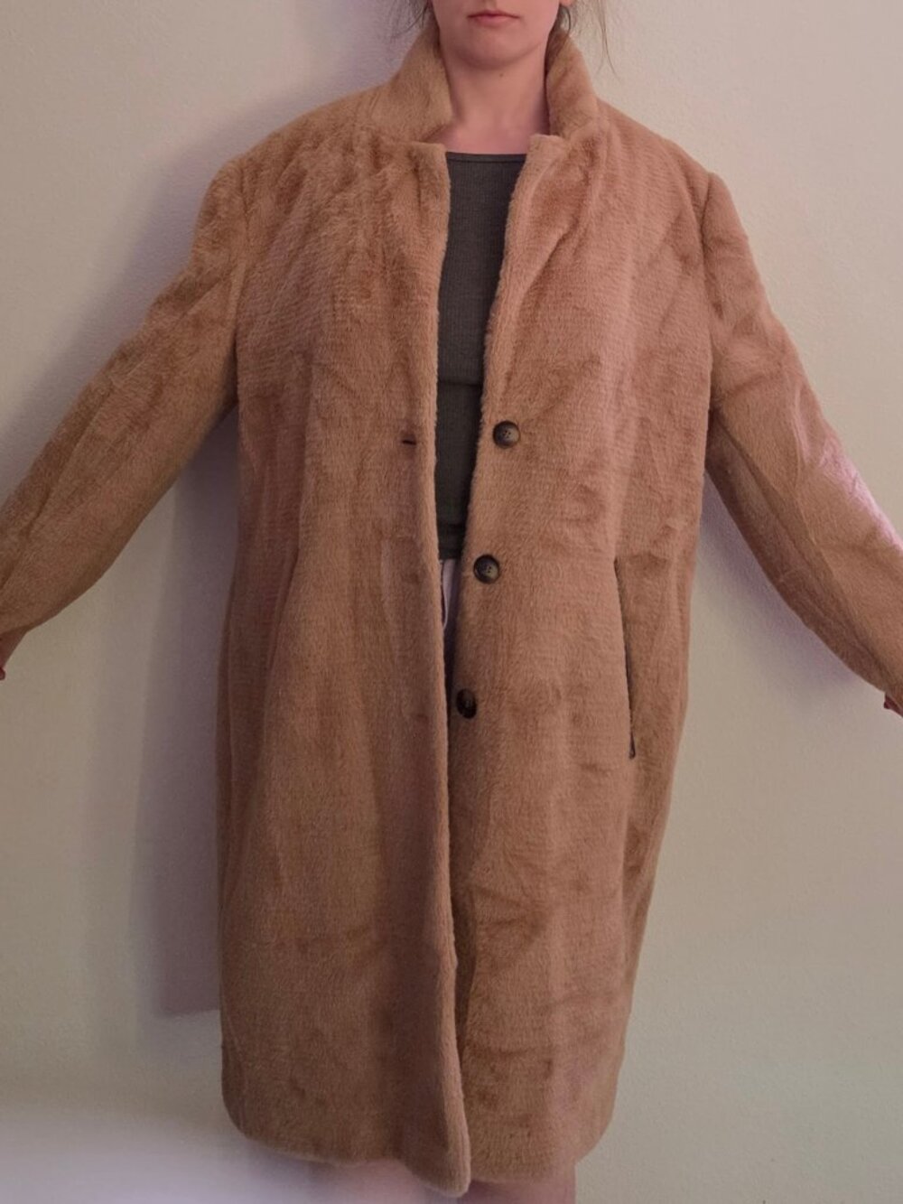 DKNY Faux Fur Coat